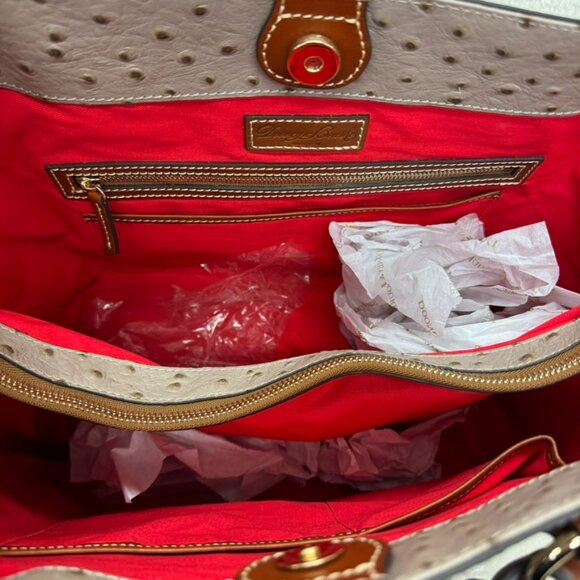 DOONEY & BOURKE - Tammy Tote Light Taupe Italian Leather Ostrich NEW $398 msrp - Picture 13 of 14